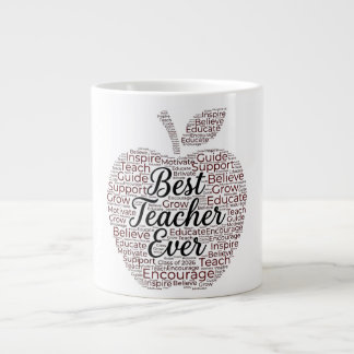 Bester Lehrer überhaupt Apfel-Wortkunst-Kaffeetass Jumbo-Tasse
