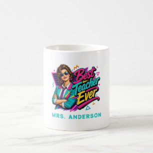 Bester Lehrer überhaupt! Benutzerdefiniert 80er Re Kaffeetasse