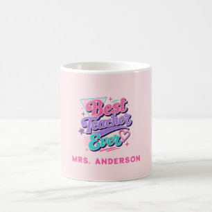 Bester Lehrer überhaupt! Benutzerdefinierter Retro Kaffeetasse