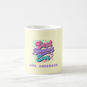 Bester Lehrer überhaupt! Benutzerdefinierter Retro Kaffeetasse