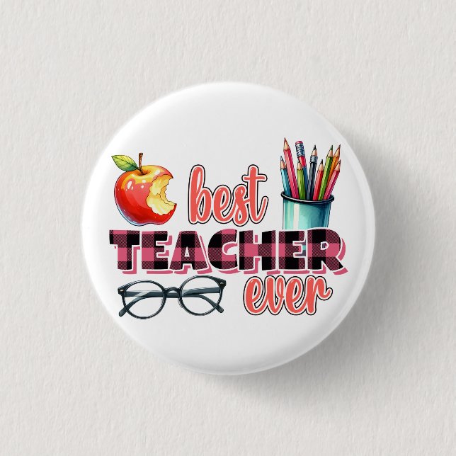 Bester Lehrer überhaupt Button (Vorderseite)