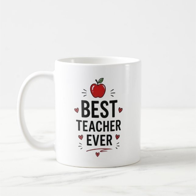 Bester Lehrer überhaupt Personalisiert Kaffeetasse (Links)