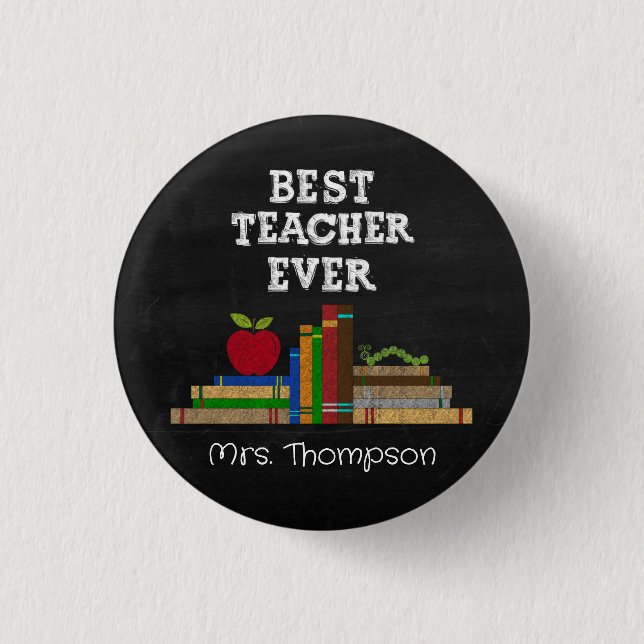 Bester Lehrer überhaupt Tafel Button (Vorderseite)