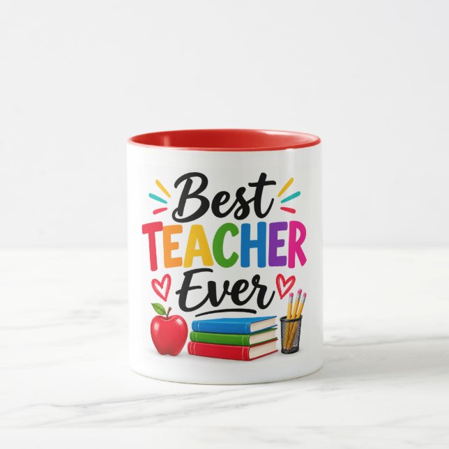 Bester Lehrer überhaupt Tasse (Zentrum)