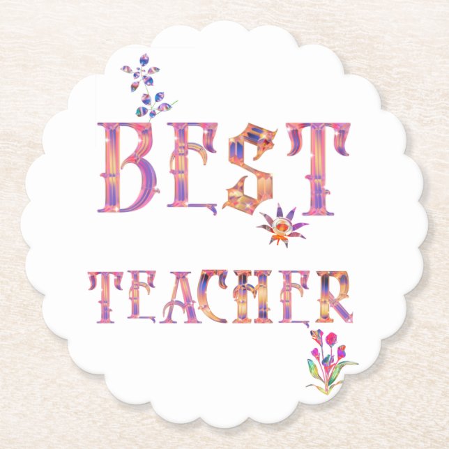Bester Lehrer Untersetzer (Vorderseite)