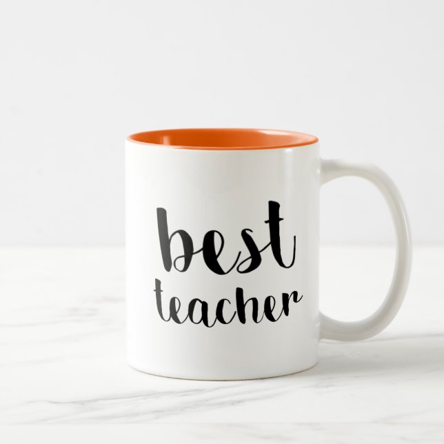 Bester Lehrer Zweifarbige Tasse (Rechts)