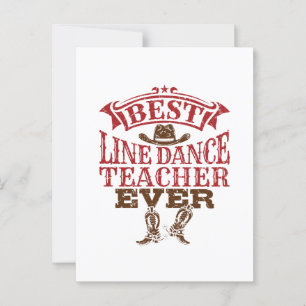 Bester Line Dance Lehrer Aller Zeiten Postkarte