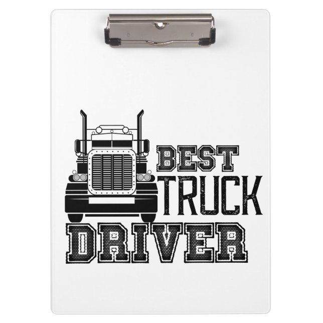 Bester LKW-Fahrer Klemmbrett (Vorderseite)