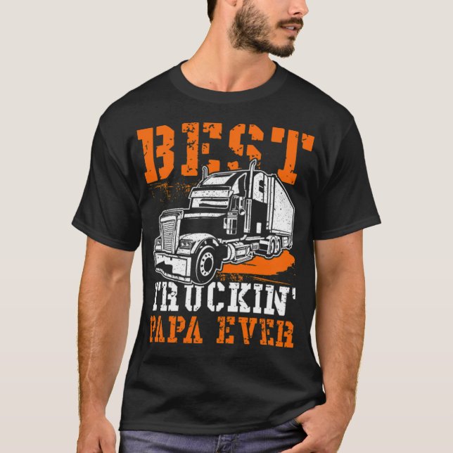 Bester LKW Papa Ever Funny Truck Gay Body T-Shirt (Vorderseite)