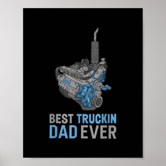 Bester LKW-Vater je LKW-Fahrer Daddy Trucker Poster