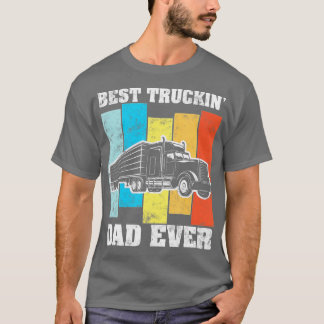 Bester LKWin Papa Big Rig Semi Trailer Truck D T-Shirt