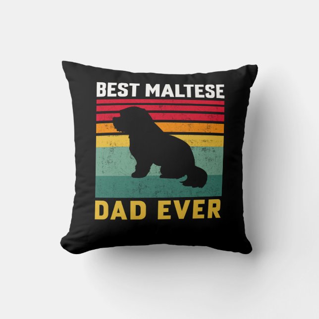 Bester maltesischer Vater aller Zeiten, maltesisch Kissen (Vorderseite)