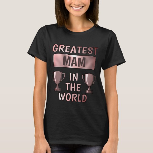Bester Mam Mum Personalisierter T - Shirt (Vorderseite)