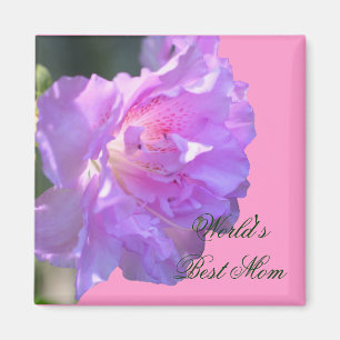 Bester Mamma-Rosa-Azaleen-Blumen-Foto-Magnet Magnet