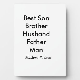 Bester Mann Sohn Ehemann Vater Zitate Name Text Fotoplatte