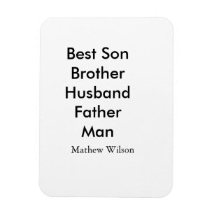 Bester Mann Sohn Ehemann Vater Zitate Name Text Magnet
