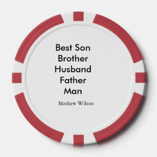Bester Mann Sohn Ehemann Vater Zitate Name Text Pokerchips