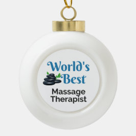 Bester Massagetherapeut der Welt Keramik Kugel-Ornament