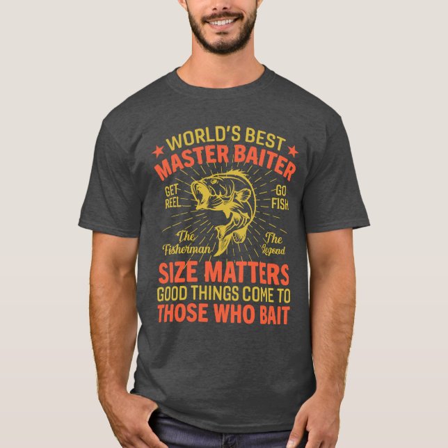 Bester Master Baiter Funny Fishing Liebhaber Spaß T-Shirt (Vorderseite)