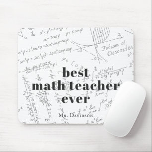 Bester Mathematiklehrer   Matt Formel Monogram Mousepad