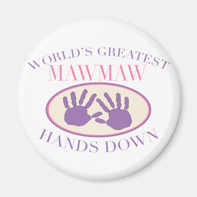 Bester MawMaw-Hands-Down-T - Shirt Magnet (Vorne)