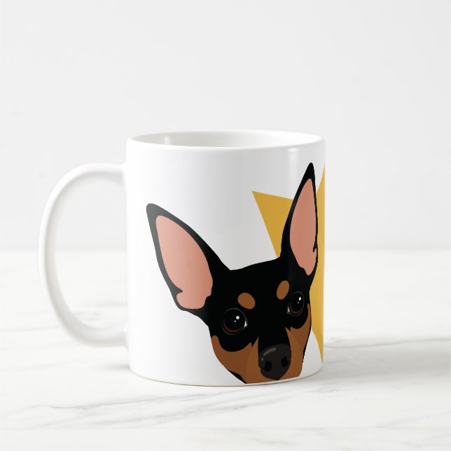 BESTER MINIMALER BUTTON-VATER/MAMA klassische Kaffeetasse (Links)