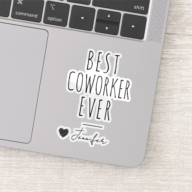 Bester Mitarbeiter je Individuelle Name Abschied Aufkleber (Detail)