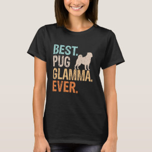 Bester Mops Glamma Ever Dog Lover Oma Funny Retro T-Shirt