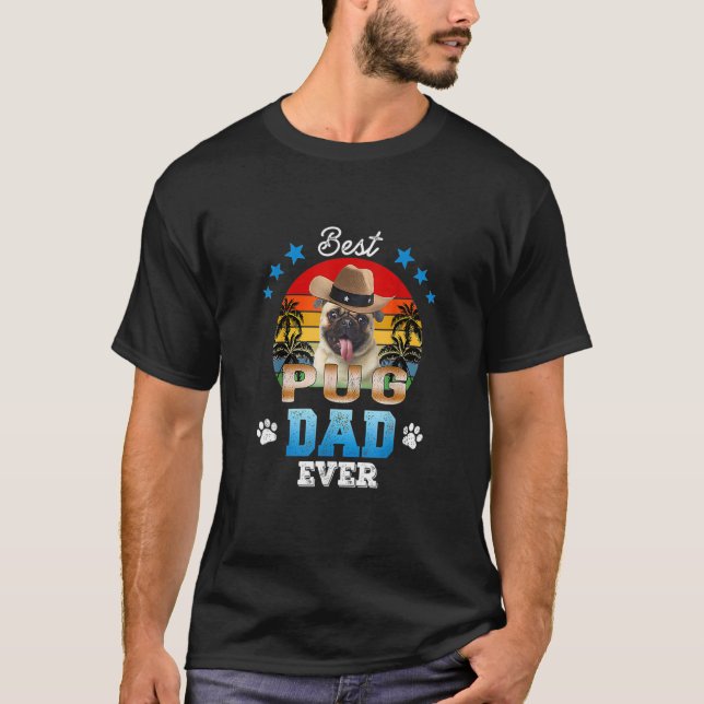 Bester Mops Vater je Bester Vater Dog Men T-Shirt (Vorderseite)