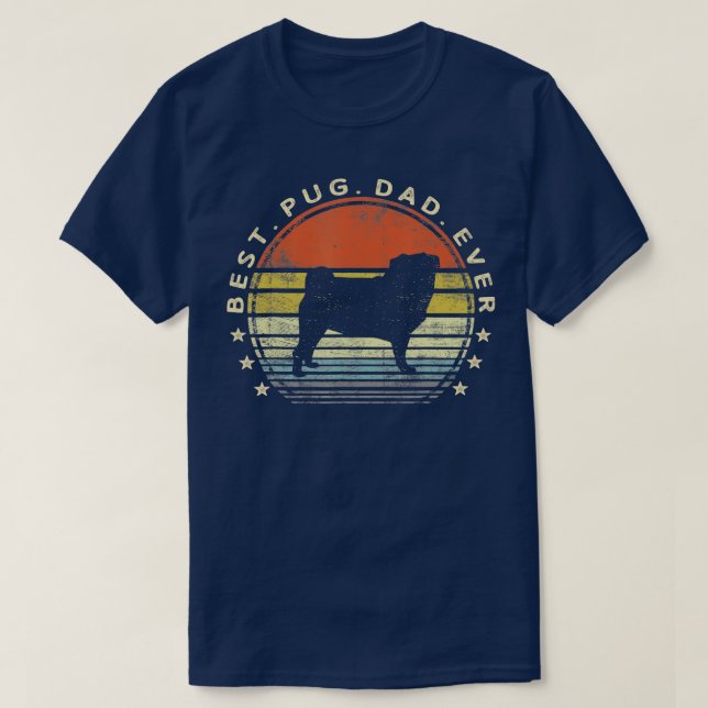 Bester Mops Vater je Hund Lover gibt Mops Haustier T-Shirt (Design vorne)