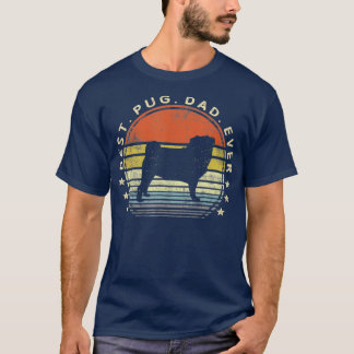 Bester Mops Vater je Hund Lover gibt Mops Haustier T-Shirt