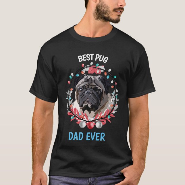 Bester Mops Vater je T - Shirt (Vorderseite)