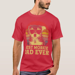 Bester Morkie-Vater überhaupt Hundeliebhaber Retro T-Shirt