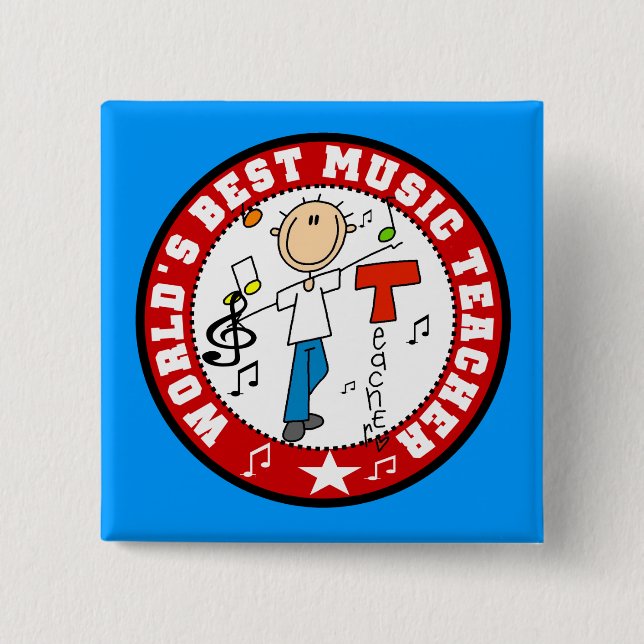 Bester Musiklehrer der Welt Button (Vorderseite)