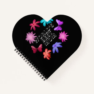 Bester Mutter der Welt Floraler Schmetterlingskran Notizbuch