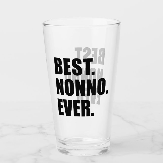 Bester Nonno überhaupt italienischer Großvater Glas (Vorderseite)