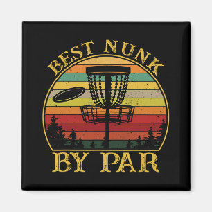 Bester Nunk von Par Funny Disc Golfing Onkel Magnet