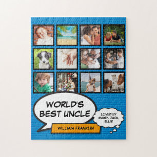 Bester Onkel 12 Foto Blau Lustiges Comic Buch Mode