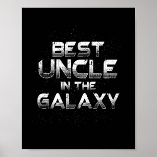 Bester Onkel des Mannes in der Galaxie Cool Space Poster