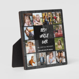Bester Onkel je 12 Foto Collage Plaque Fotoplatte