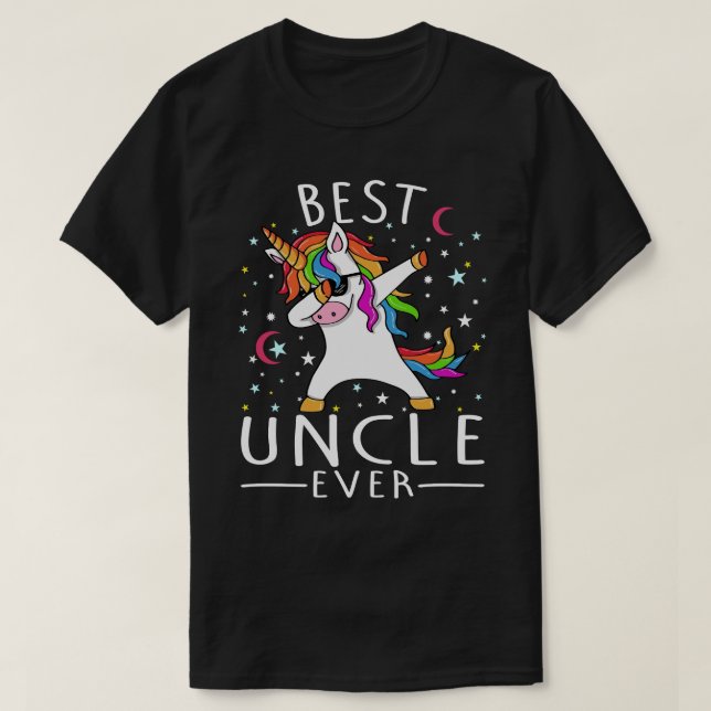 Bester Onkel je Dabbing Unicorn T-Shirt (Design vorne)