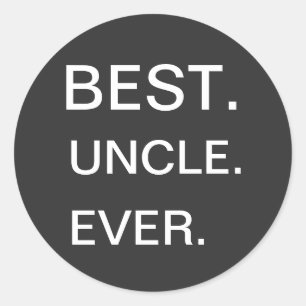 Bester Onkel je Runder Aufkleber