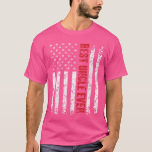 Bester Onkel überhaupt Amerikanische Flagge Famili T-Shirt