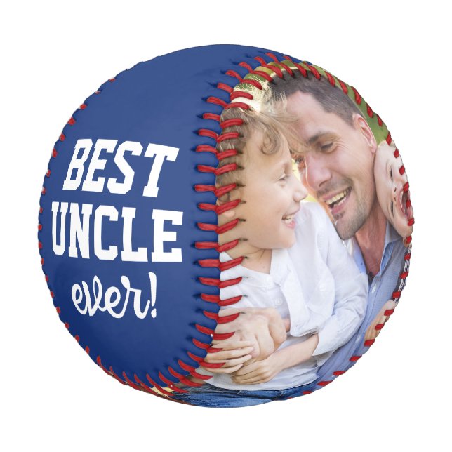 Bester Onkel überhaupt Benutzerdefiniertes Foto Pe Baseball (Schrägansicht)
