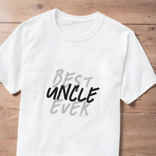 Bester Onkel überhaupt Moderne schwarze und weiße T-Shirt
