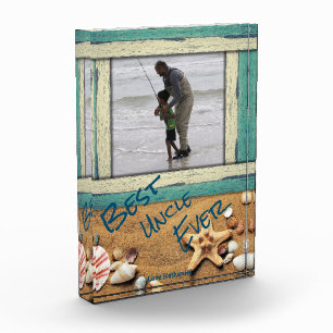 Bester Onkel überhaupt Strand Personalisierte Anpa Fotoblock
