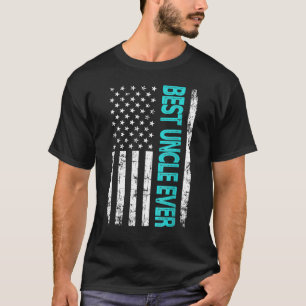 Bester Onkel-Vater je US-amerikanische Flagge für  T-Shirt
