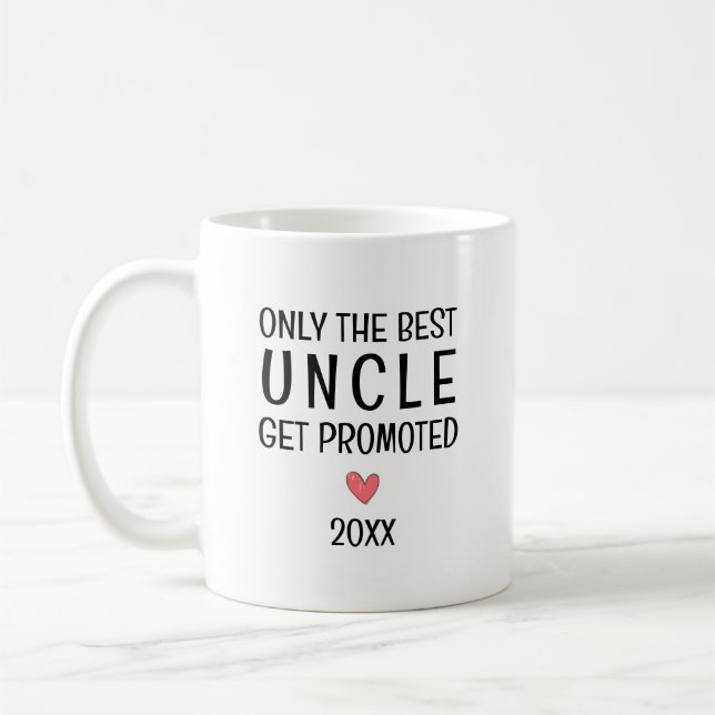 Bester Onkel wird befördert – Personalisiertes Jah Kaffeetasse (Links)