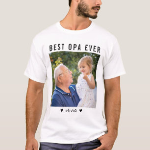 Bester Opa Aller Großvater Und Enkelkind Foto T-Shirt