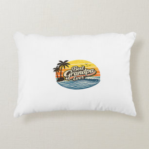 Bester Opa Aller Retro-Sonnenuntergangs-Design Dekokissen